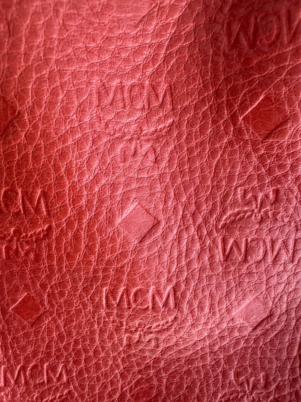 MCM orange Leather Shoulder Tote with Top Handles - Picture 5 of 14